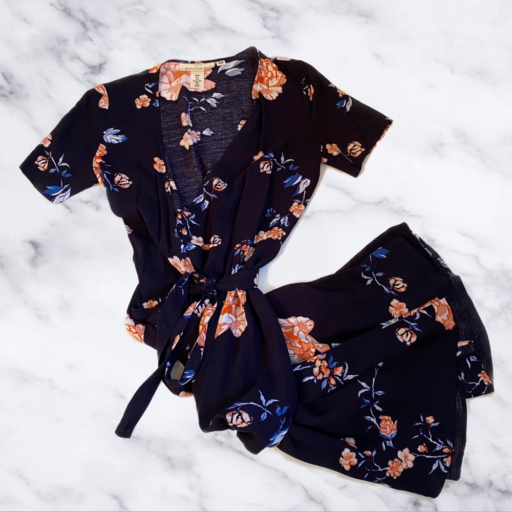 H&M Floral Wrap Midi Dress